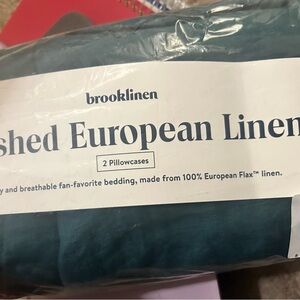 Brooklinen Washed European Linen Pillowcases - Cypress